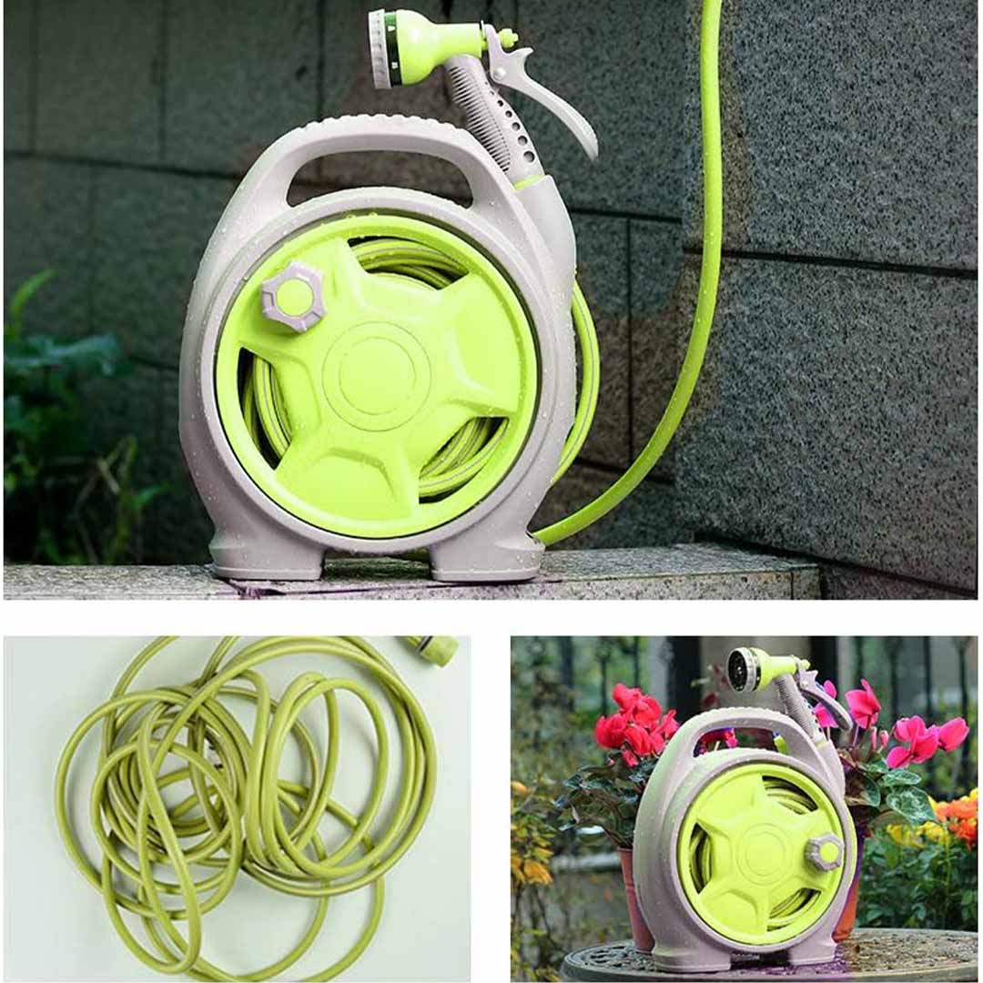 Retractable Water Hose Reel with 7 Sprayer Modes Garden Hose Reel
