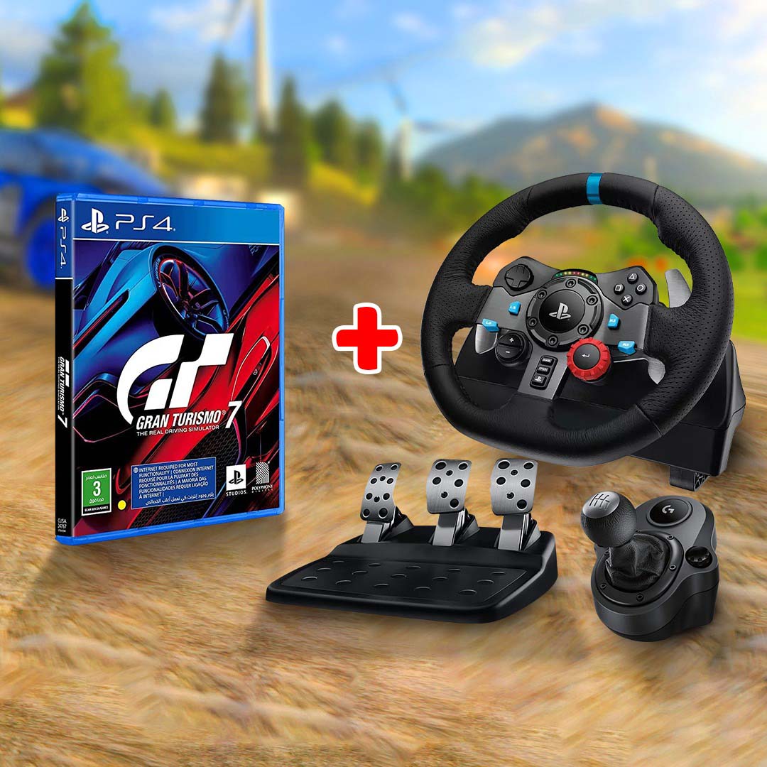 Logitech G923 Racing Wheel and Pedals in Black - PlayStation 4 - Works with Gran  Turismo 7
