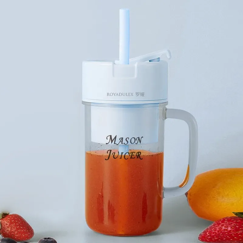 One Wireless Portable Juicer With Built-in Straw For Direct Drinking