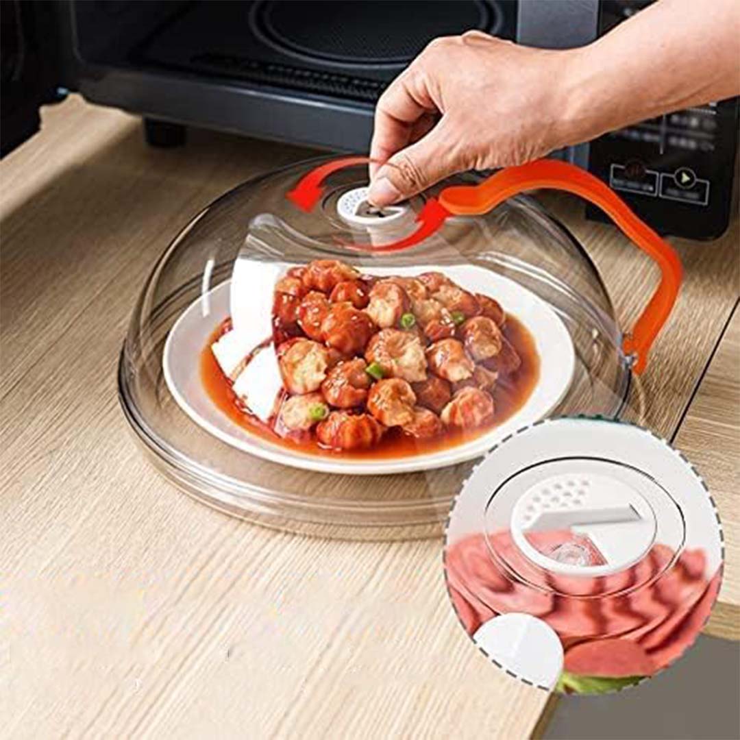 Food Splatter Cover Microwave Oven Anti food cover microwave anti  Spluttering Lid with Steam Vent Kitchen Food Splatter Guard 