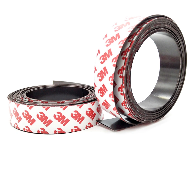Customized Flexible 3m Double Sided Adhesive Rubber Magnetic Strip